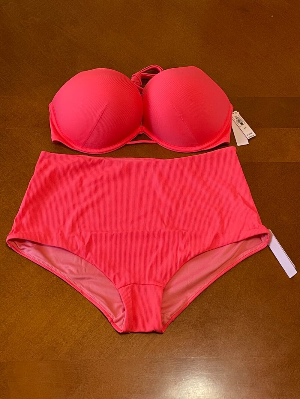Victoria's Secret Bombshell Push-Up Bikini Top 36D & Boyshort Bikini Bottom NWT
